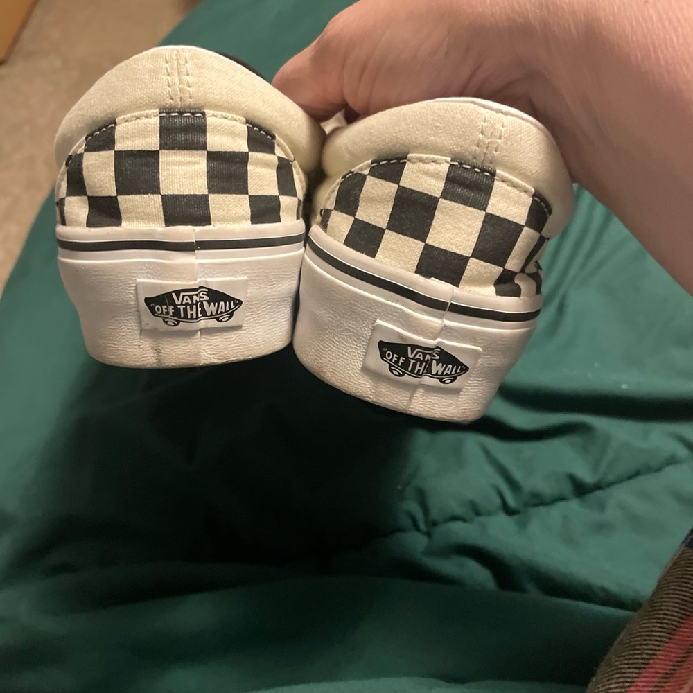 Vans Slip-On Checkerboard Sneakers - Black & White - Picture 8 of 8